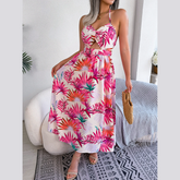 Eloise - White Floral Cutout Halter Dress